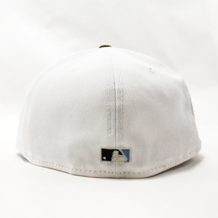 Anaheim Angels 50 Year Anniversary New Era 59Fifty Fitted Hat (GITD White Brown Sky Blue Under Brim)
