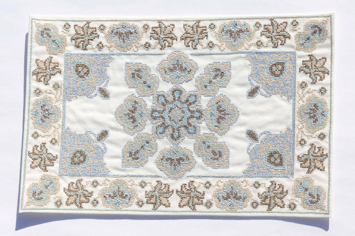 Artisan Janet Patacca Handmade Rug Agra Blue & Gold