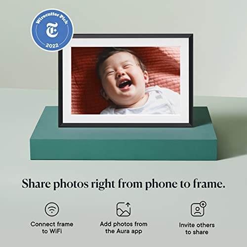 Aura Carver Mat WiFi Picture Frame Gravel *New