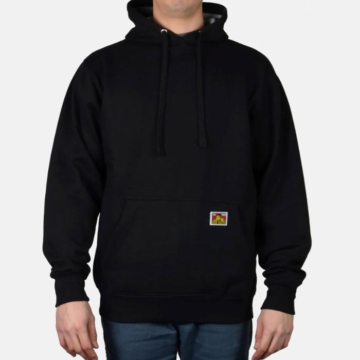 Ben Davis Men's Heavyweight Logo Patch Hooded Sweatshirt Sweatshirts & Hoodies Ben Davis Black 2XL Reg