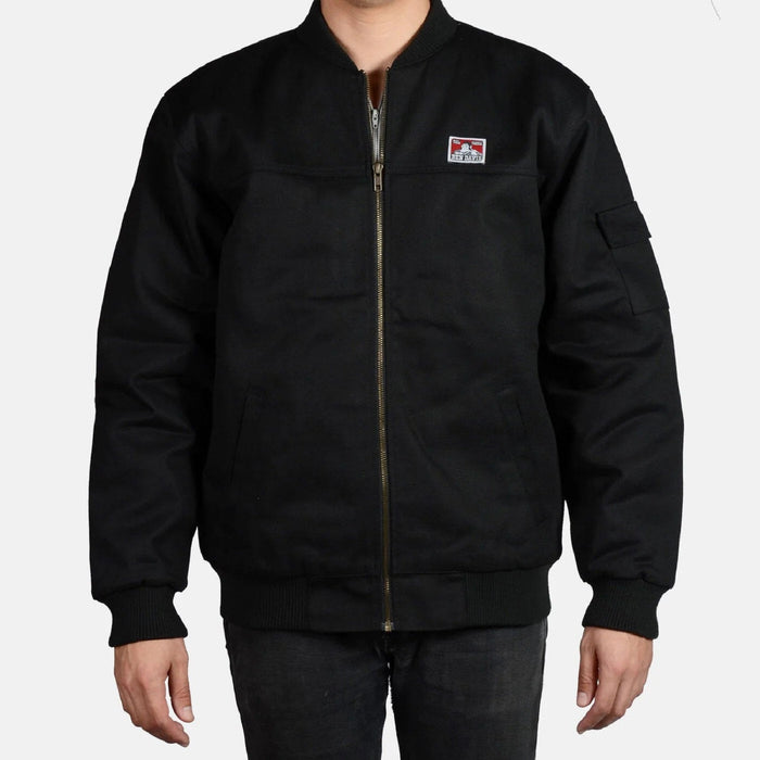 Ben Davis Men's Lined Bomber Jacket Jackets & Coats Ben Davis Black 2XL Reg