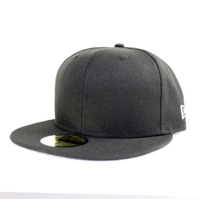 Blank New Era 59Fifty FItted Hat (Black Gray Under Brim)