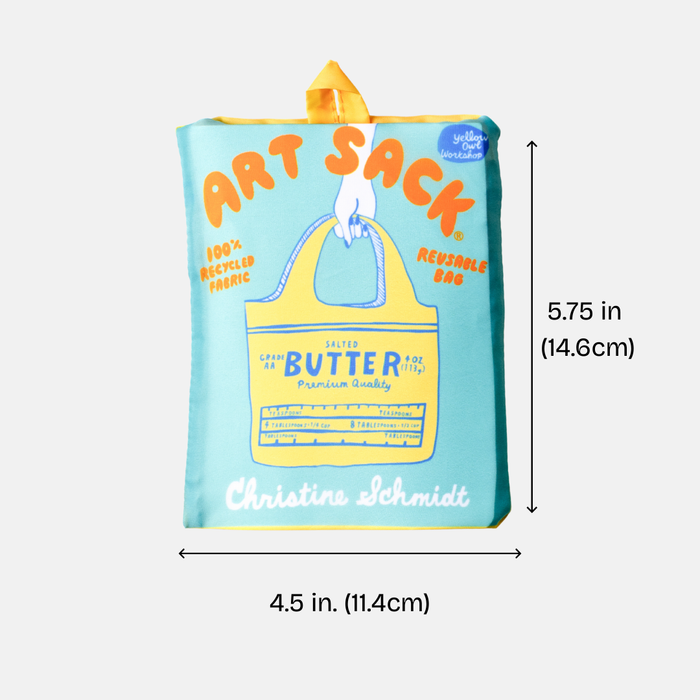 Eco-friendly reusable tote bag from Butter Art Sack® by Yellow Owl Workshop, featuring colorful, artistic bag design.