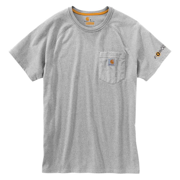 Carhartt Men's Force® Delmont Short Sleeve T-Shirt_Heather Grey T-Shirts Carhartt
