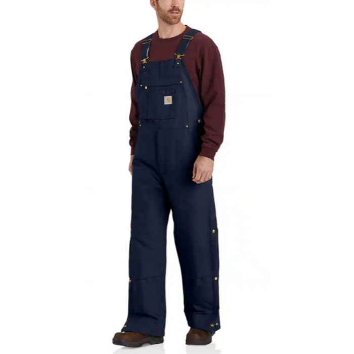 Carhartt Men's Loose Fit Firm Duck Insulated Bib Bibs & Overalls Carhartt Dark Navy 2XL Reg