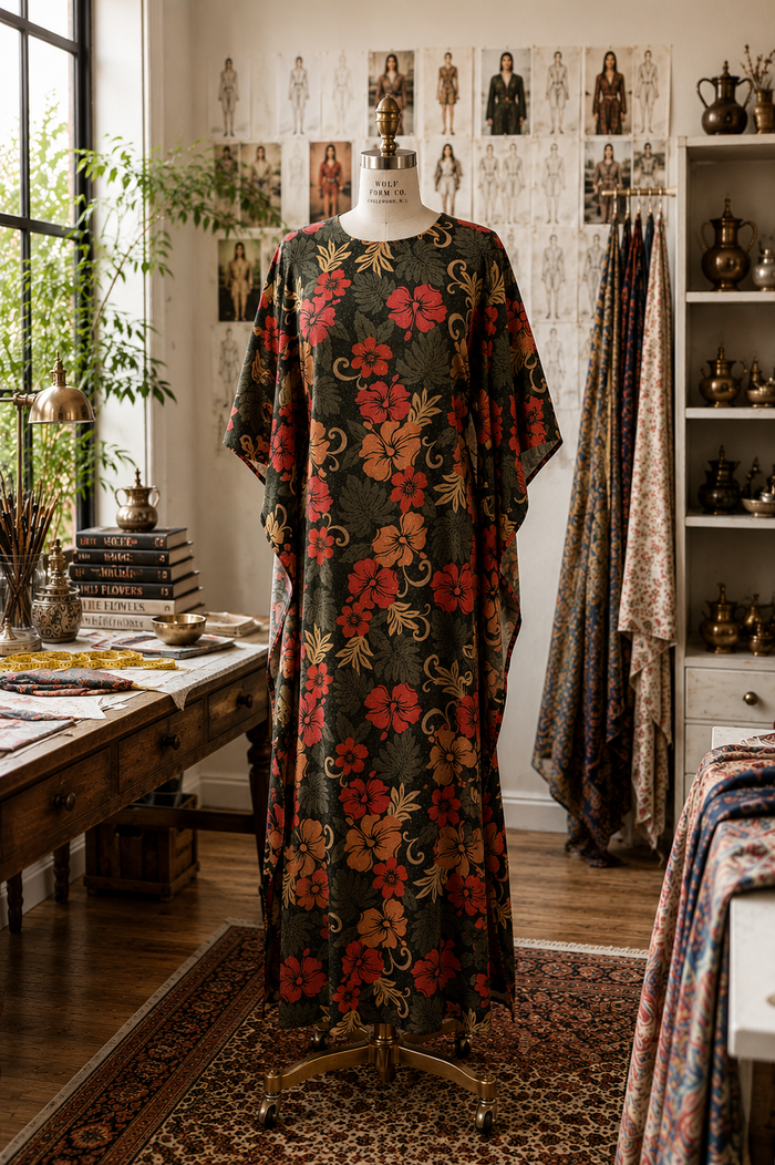 Carlisle Caftan In Tiki Vibes
