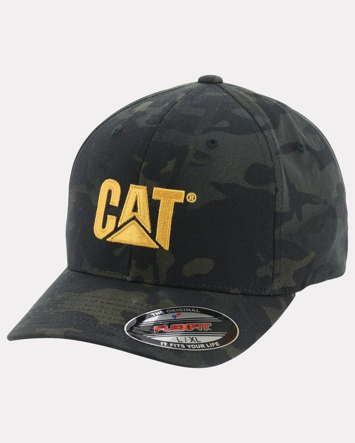 CAT Men's Trademark Stretch Fit Cap Hats & Caps CAT Night Camo L/XL