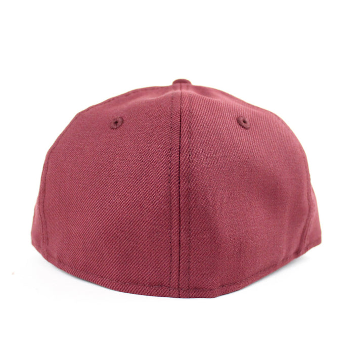 Cat New Era 59Fifty Fitted Hats (Maroon Gray Under Brim)