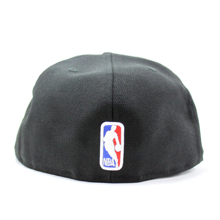 Chicago Bulls UPSIDE DOWN NBA CHAMP New Era 59fifty Fitted Hat (Black Sky Blue Under Brim)