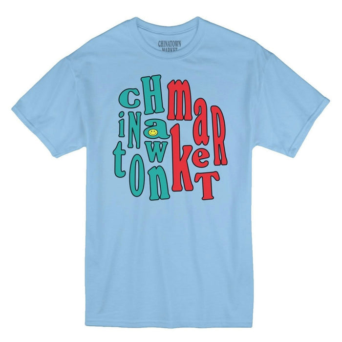 Chinatown Market SMILEY UV ACTIVATED GROOVY T-SHIRT (Blue)-l