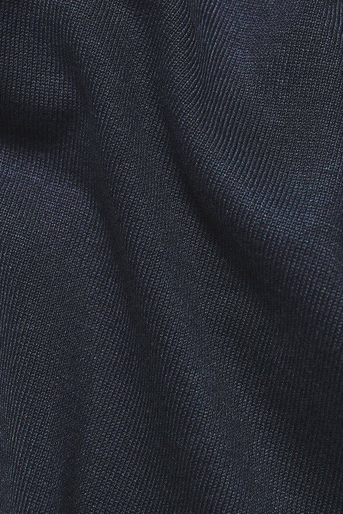 Contrast Tipped Knitted T-Shirt in Steel Blue and Grey