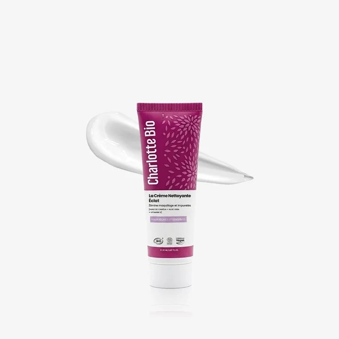 3701399707460-Crème nettoyante visage éclat bio - Charlotte Bio