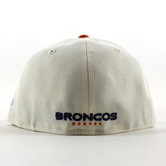 Denver Broncos Horse Patch New Era 59Fifty Fitted Hat (Chrome White Navy Gray Under Brim)
