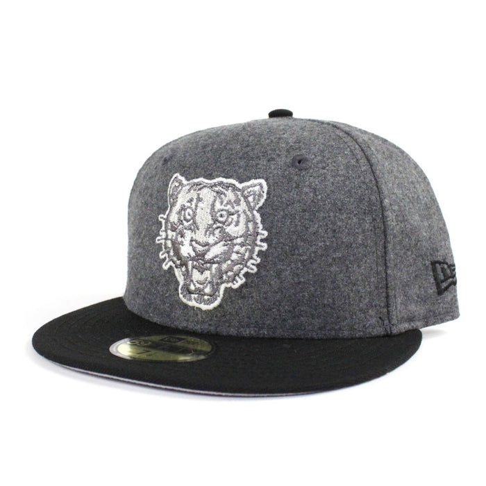 Detroit Tigers New Era 59Fifty Fitted Hat (Flannel Black Gray Under Brim)