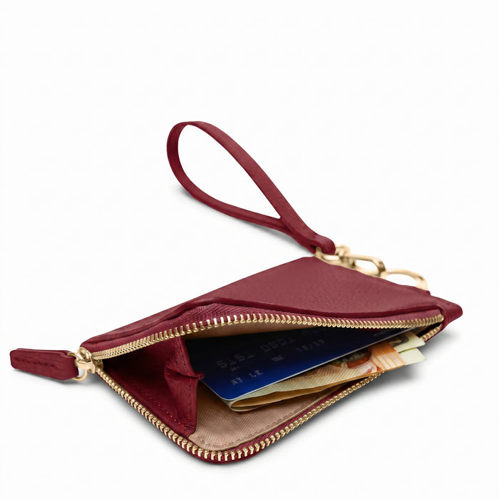 Devon Wristlet Garnet Red