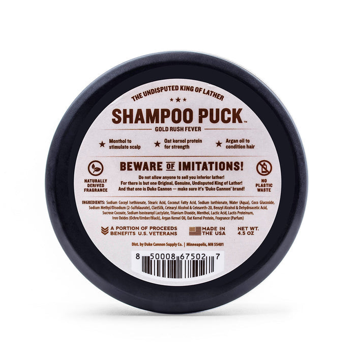 Duke Cannon Gold Rush Fever Shampoo Puck Toiletries Duke Cannon