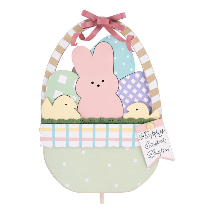 Easter Basket With Peeps - Welcome Board Topper