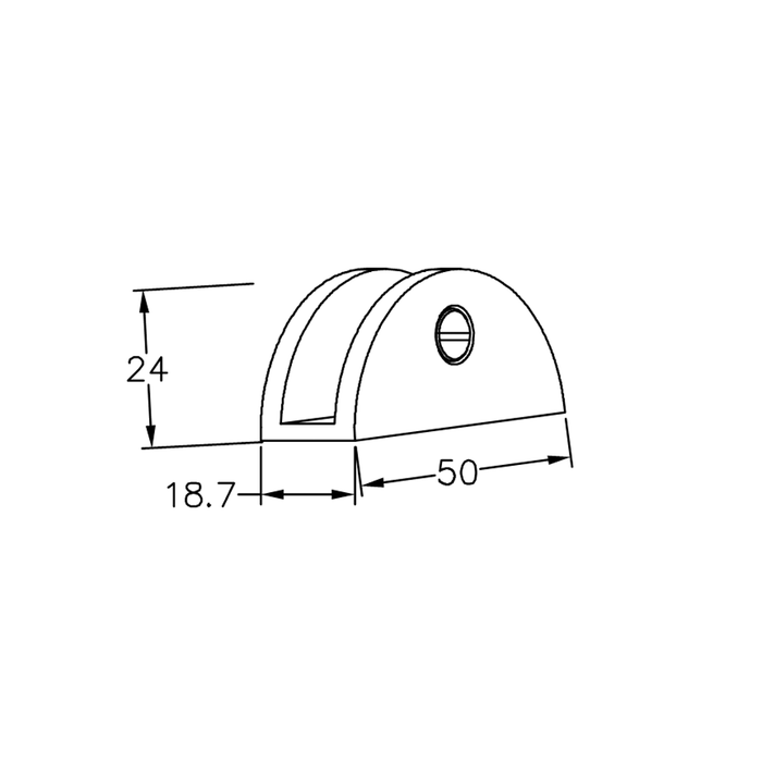 Frameless Shower Glass U BRACKET 10mm glass - Image 4