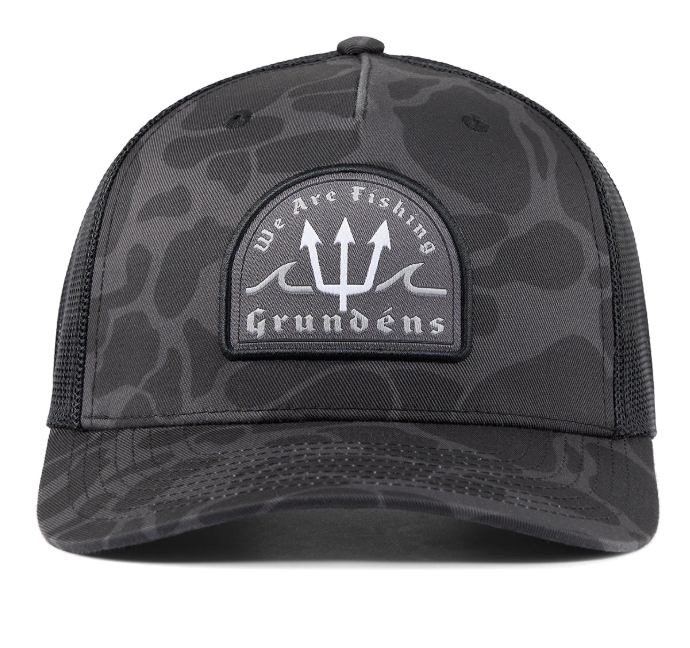 Grundens Poseidon Trucker Hat - Admiral Black Camo