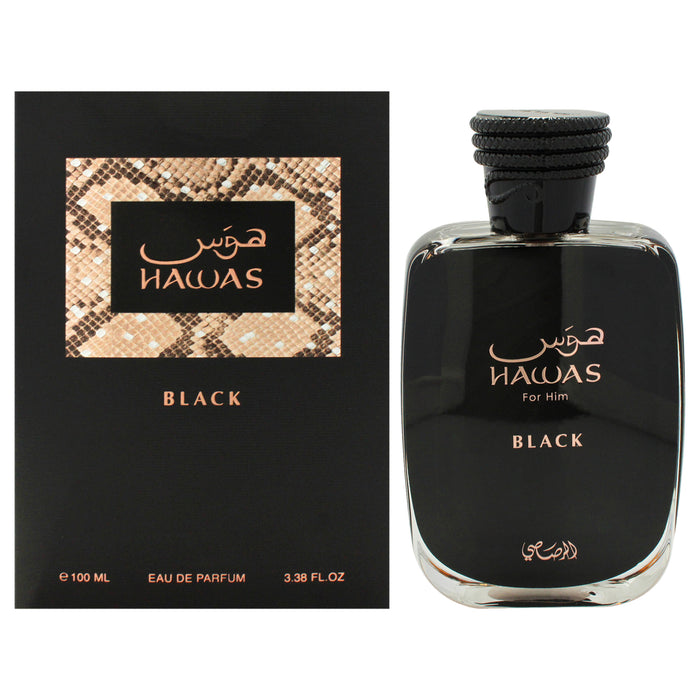 Hawas Black by Rasasi for Men - 3.38 oz EDP Spray