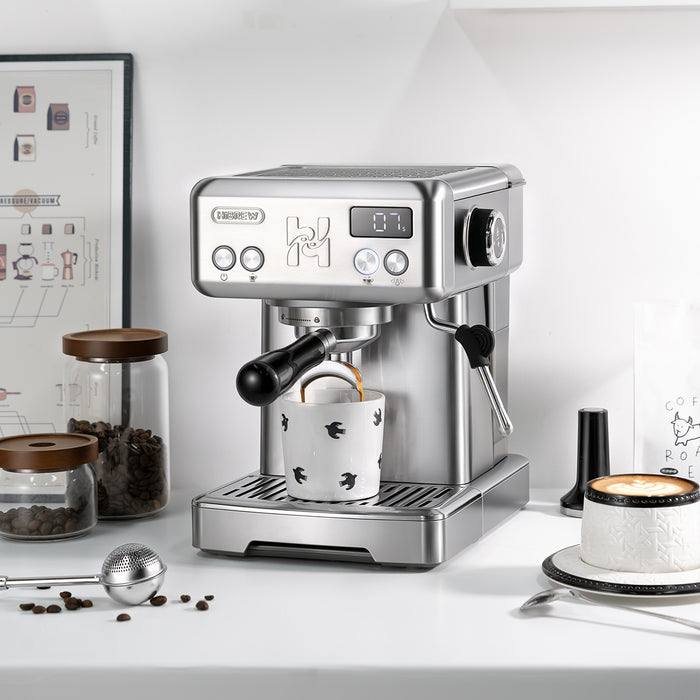 HiBREW H10 Semi-Automatic Espresso Machine | 15Bar Pump | 1.8L Tank | Adjustable Temperature Control