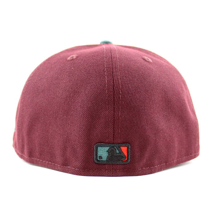 Houston Apollo 11 New Era 59Fifty Fitted Hat (MAROON PINE NEEDLE GREEN TOASTED PEANUT Under Brim)