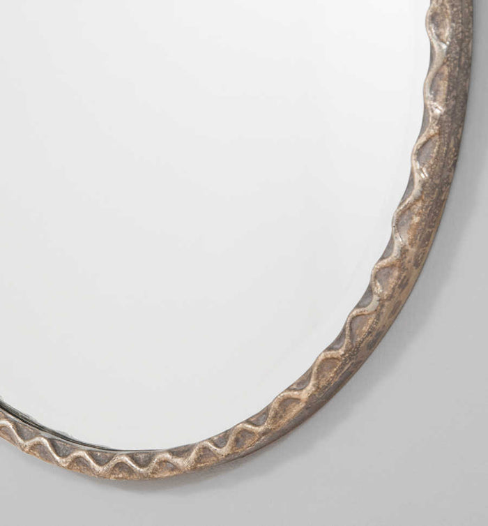 Circular mirror, ornate | Detail | Print Decor