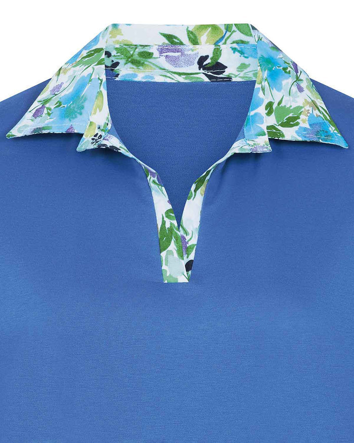 Kerrie Trimmed Short Sleeved Cotton Polo Top - Image 5 - Country Collection