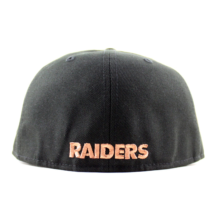 Las Vegas Raiders NFL Patch New Era 59Fifty Fitted Hat (Black Gray Under Brim)