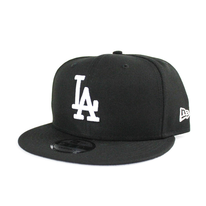 Los Angeles Dodgers New Era 9Fifty Snapback hat (Black White Gray Under Brim)