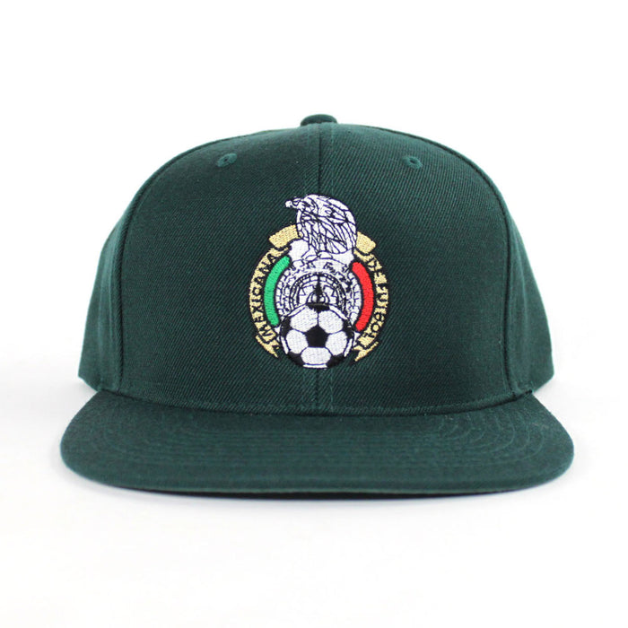 Mexico Crest Snapback Hat (Green Green Under Brim)