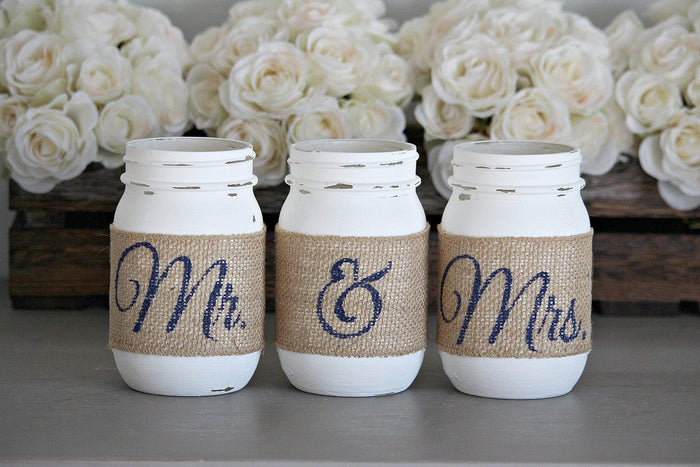 Mr. & Mr. Wedding Decor | Engagement Party Decor | Same Sex Table Decor - Jarful House