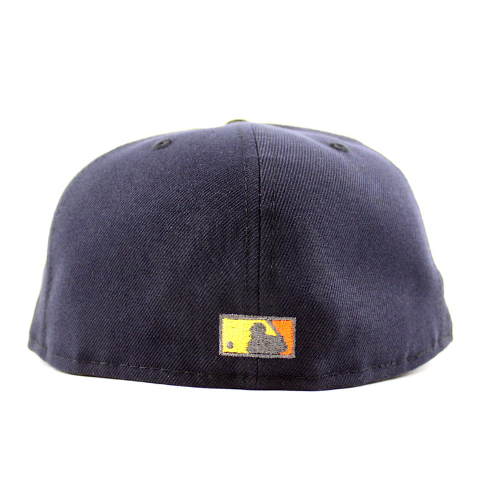 Oakland Athletics Elephant patch New Era 59Fifty Fitted Hat (Navy Black Gray Under Brim)