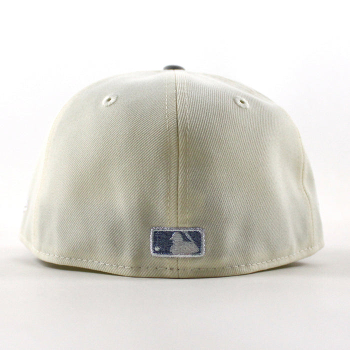 Oakland Athletics Ricky Henderson New Era 59Fifty Fitted Hat (Chrome White Sky Blue Gray Under Brim)