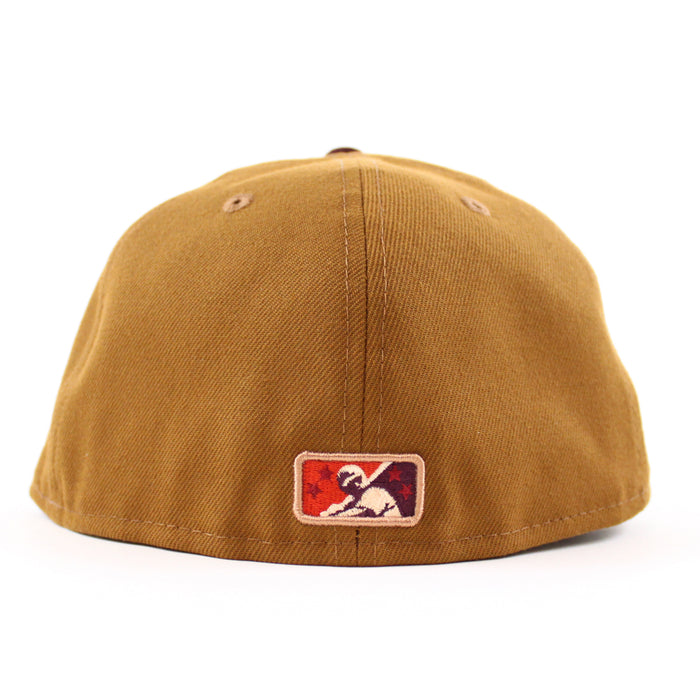 Orlando Rays HOMETOWN COLLECTION New Era 59Fifty Fitted Hat (TOASTED PEANUT MAROON PINOT RED UNDER Brim)