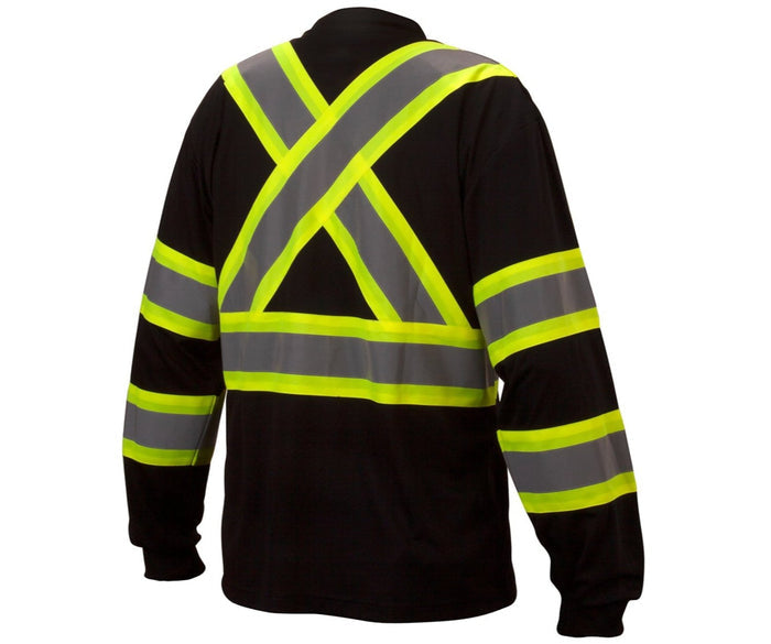 Pyramex Men's Enhanced Hi-Vis Long Sleeve Shirt Long Sleeve T-Shirts Pyramex