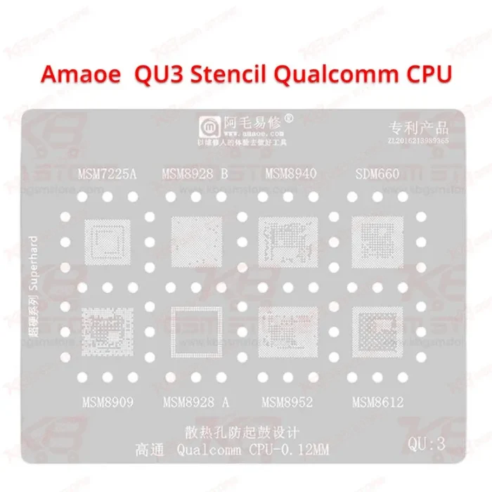 Qualcomm CPU QU3 Stencil AMAOE