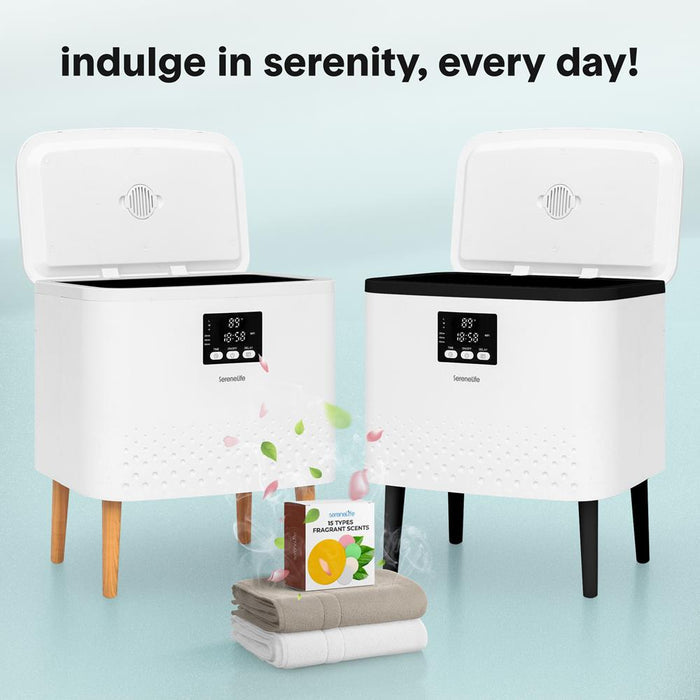 Rectangular Towel Warmer Bucket - Large Capacity Single Touch Towel & Blanket Warmer With Built-In Wifi Capability (White)