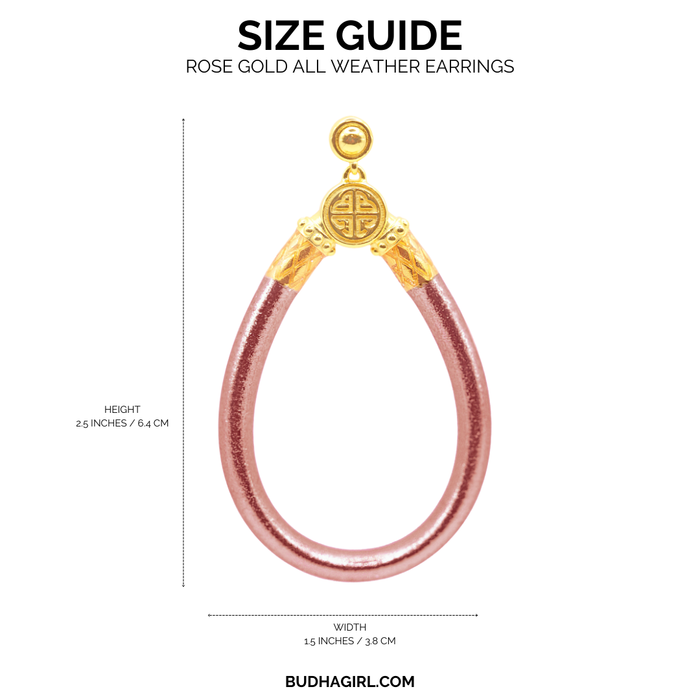 a pink and gold hoop earrings
