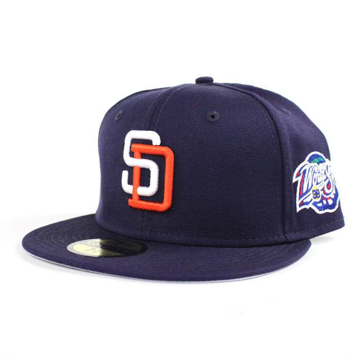San Diego Padres 1998 World Series 59Fifty New Era Fitted Hats (Navy Gray Under Brim)-7 5/8