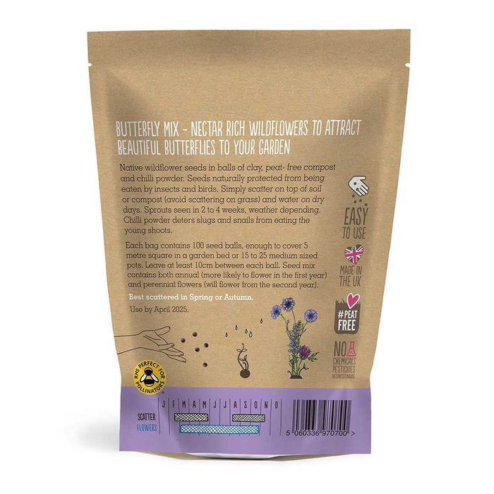 Seedball Wildflower Grab Bag - Butterfly Mix &Keep