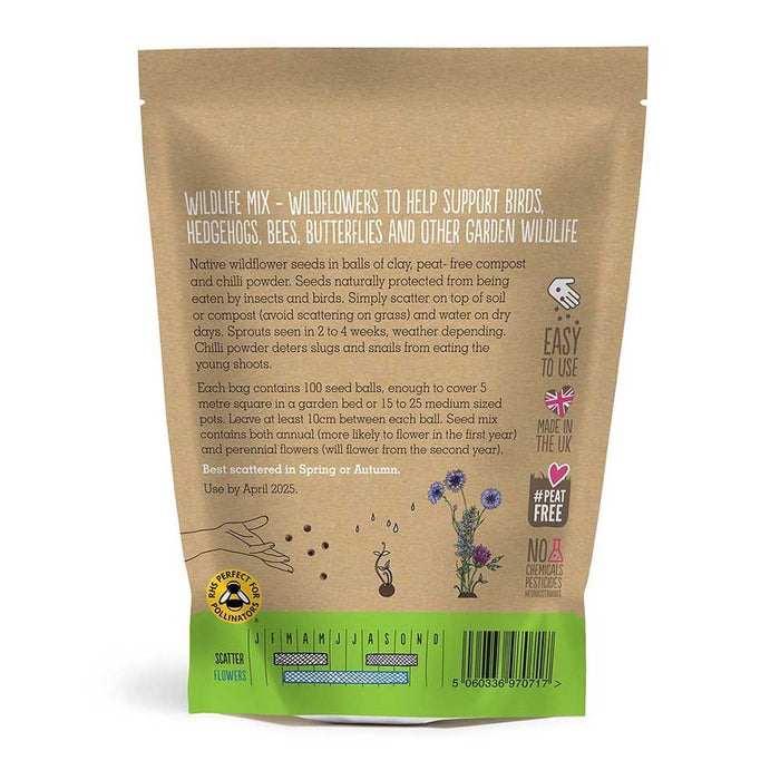 Seedball Wildflower Grab Bag - Wildlife Mix &Keep