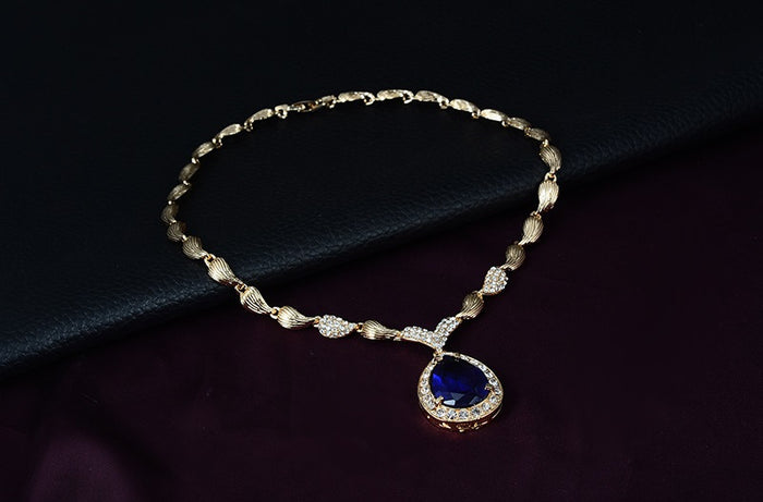 SET143 - Luxury Blue Wedding Jewelry Set
