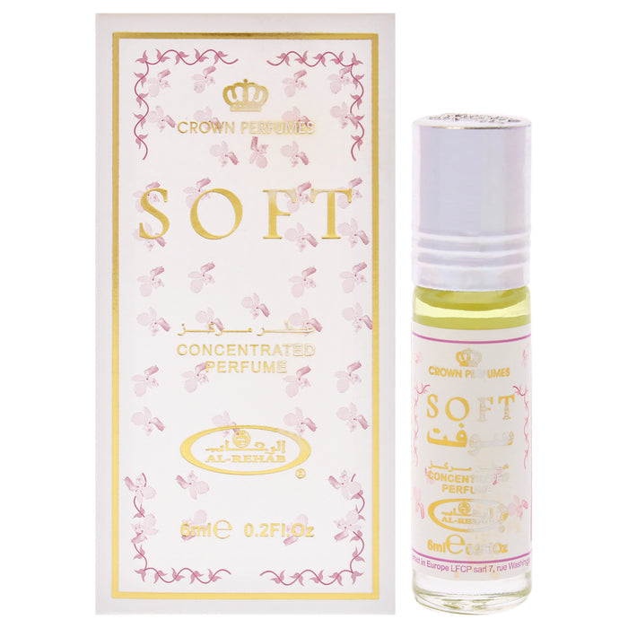 Soft by Al-Rehab for Unisex - 0.19 oz Concentrated Perfume Oil Rollerball
