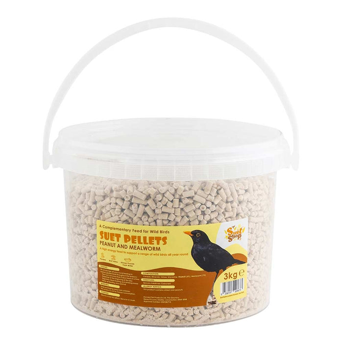 Suet Shop Wild Bird Suet Pellets Peanut & Mealworm 3Kg | Poundstretcher 538481