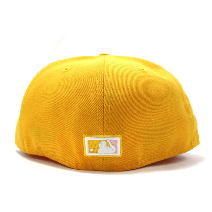 Tampa Bay Devil Rays 10th Season New Era 59Fifty Fitted Hat (Yellow Pink Under Brim)