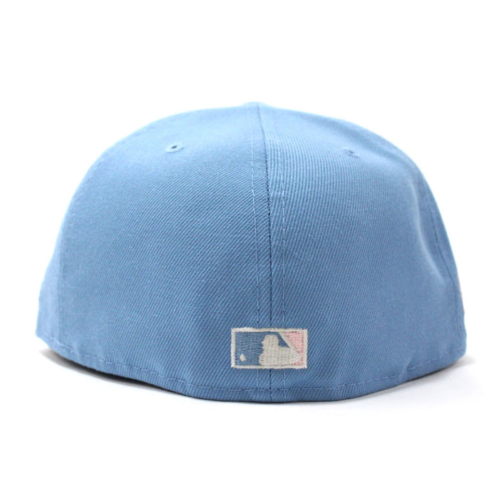 Texas Rangers 2011 Fall Classic World Series New Era 59Fifty Fitted Hat (Glow in the Dark Sky Blue Pink Under Brim)
