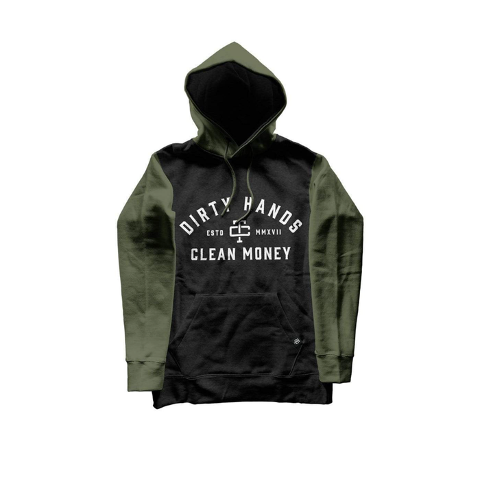 Troll Co. Men's Classic Two-Tone Hoodie Sweatshirts & Hoodies Troll Co. Military Green/Dark Nickel 2XL Reg