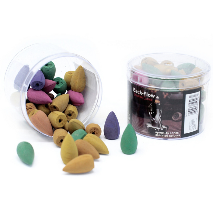 Earthstore® Tub of Assorted Back Flow Incense Cones (aprox 45)