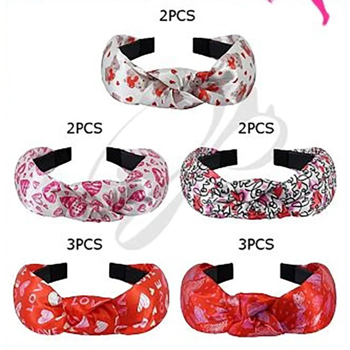 Valentine’s Day Heart & "LOVE" Printed Knot Headband (VHB-8010)